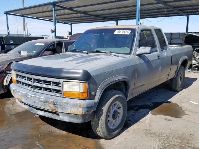 1B7GG23Y8PS270213 - 1993 DODGE DAKOTA GRAY photo 2