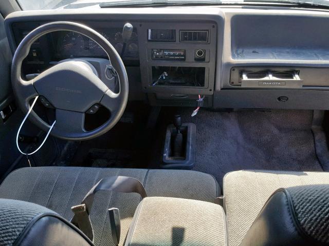 1B7GG23Y8PS270213 - 1993 DODGE DAKOTA GRAY photo 9