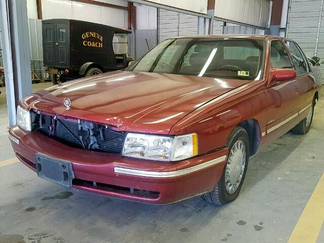 1G6KD54Y2WU743712 - 1998 CADILLAC DEVILLE BURGUNDY photo 2