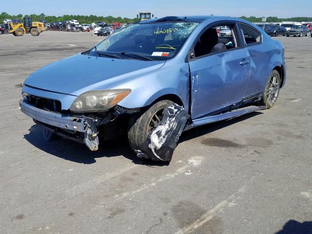 JTKDE167380226843 - 2008 TOYOTA SCION TC BLUE photo 2