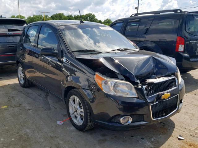 KL1TG66E39B311204 - 2009 CHEVROLET AVEO LT BLACK photo 1