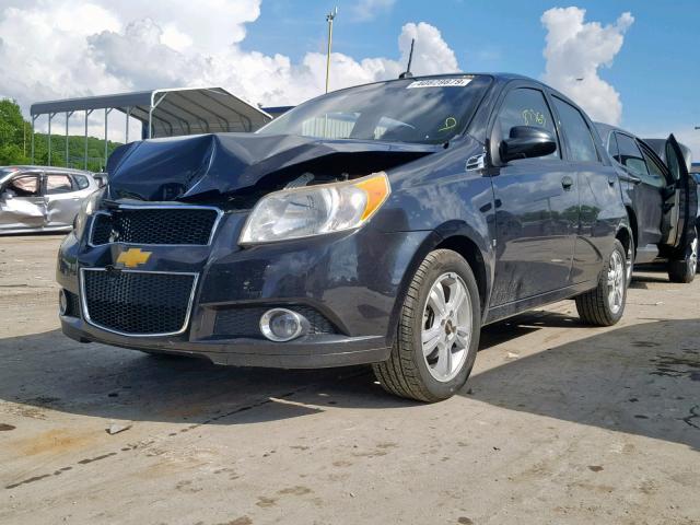 KL1TG66E39B311204 - 2009 CHEVROLET AVEO LT BLACK photo 2