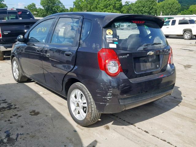 KL1TG66E39B311204 - 2009 CHEVROLET AVEO LT BLACK photo 3