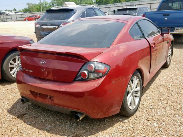 KMHHM66D37U246852 - 2007 HYUNDAI TIBURON GS GOLD photo 4