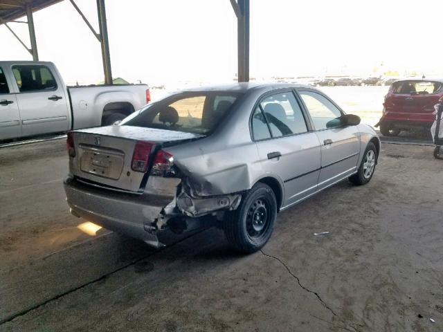 2HGES16355H536521 - 2005 HONDA CIVIC DX V SILVER photo 4