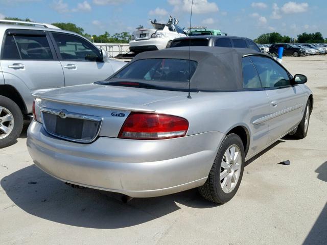 1C3EL75T03N529923 - 2003 CHRYSLER SEBRING GT SILVER photo 4