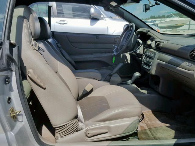 1C3EL75T03N529923 - 2003 CHRYSLER SEBRING GT SILVER photo 5