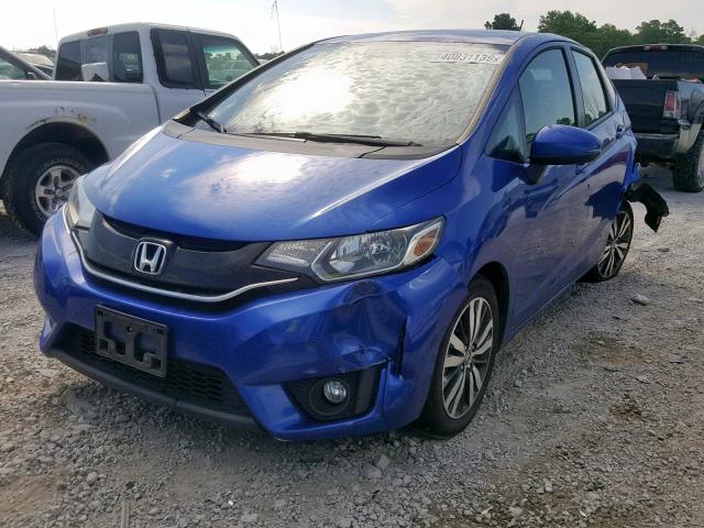 3HGGK5H87FM710567 - 2015 HONDA FIT EX BLUE photo 2