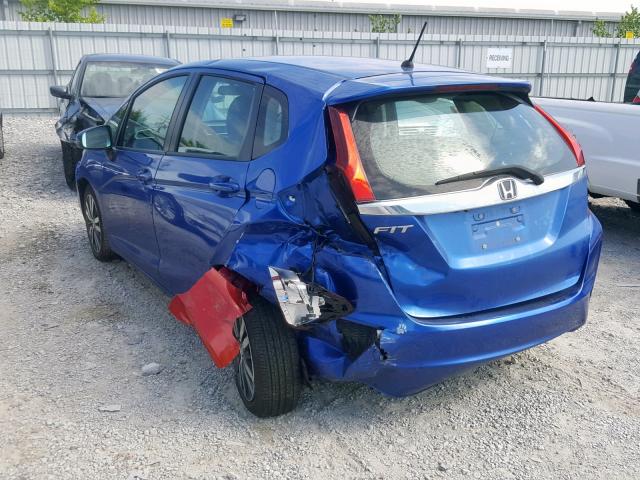 3HGGK5H87FM710567 - 2015 HONDA FIT EX BLUE photo 3