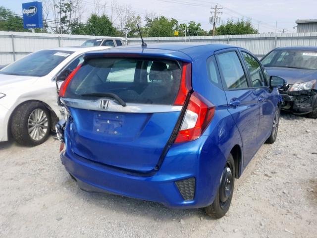 3HGGK5H87FM710567 - 2015 HONDA FIT EX BLUE photo 4