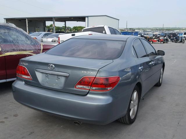 JTHBA30G365154166 - 2006 LEXUS ES 330 GRAY photo 4