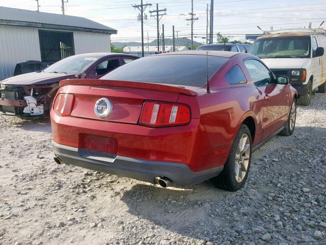 1ZVBP8CH5A5150501 - 2010 FORD MUSTANG GT RED photo 4