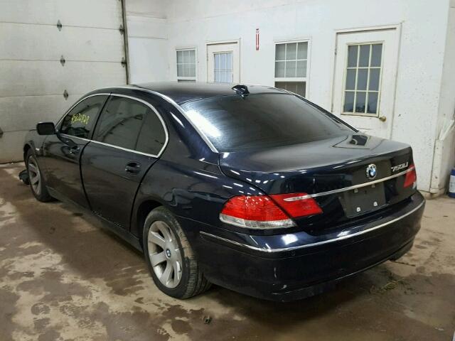 WBAHN83537DT74449 - 2007 BMW 750 BLUE photo 3