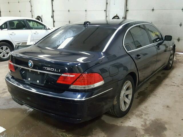 WBAHN83537DT74449 - 2007 BMW 750 BLUE photo 4