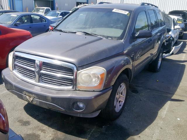 1D4HB48D44F225975 - 2004 DODGE DURANGO SL GRAY photo 2