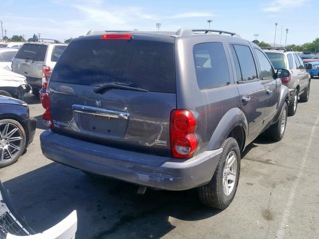 1D4HB48D44F225975 - 2004 DODGE DURANGO SL GRAY photo 4