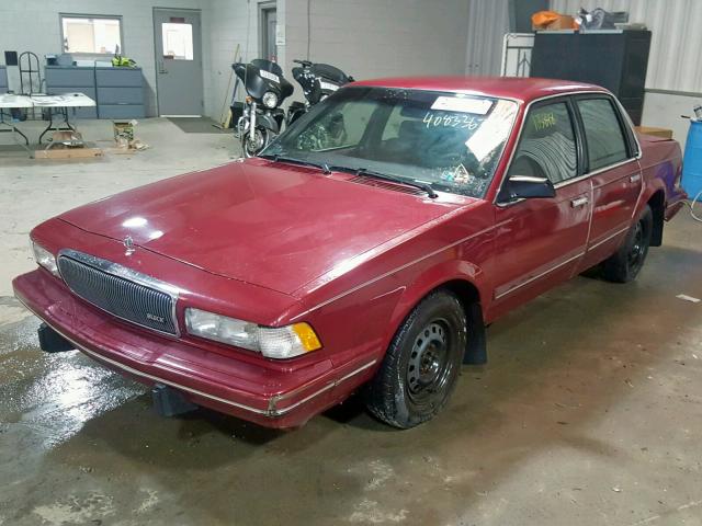 1G4AG55M9S6457006 - 1995 BUICK CENTURY SP RED photo 2