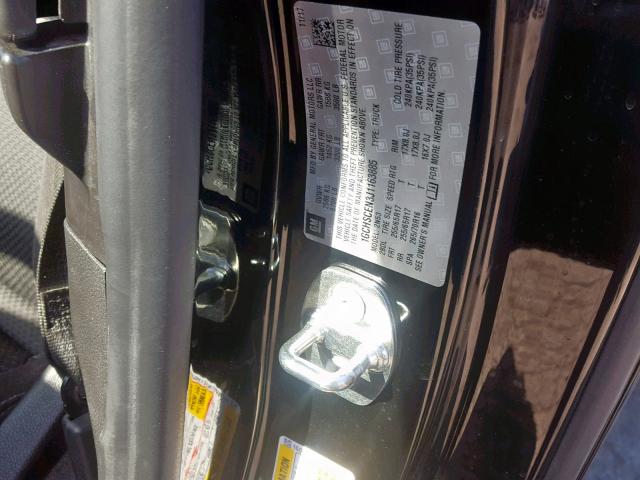 1GCHSCEN3J1163885 - 2018 CHEVROLET COLORADO L BLACK photo 10