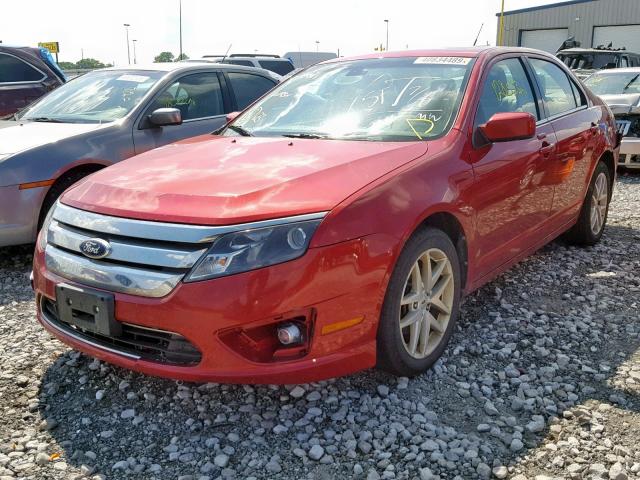 3FAHP0JG6CR217198 - 2012 FORD FUSION SEL RED photo 2