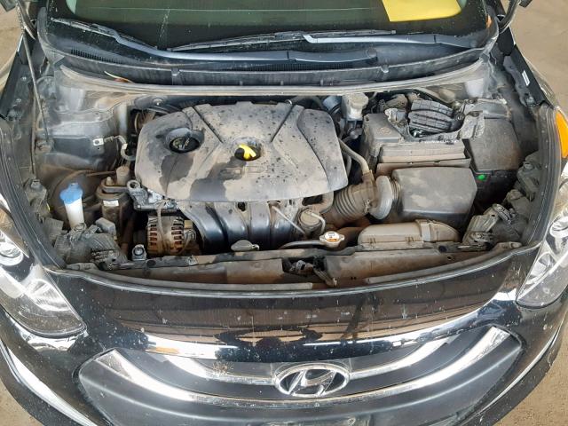 KMHD35LH5EU173631 - 2014 HYUNDAI ELANTRA GT BLACK photo 7