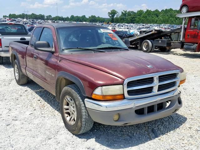 1B7GL42X32S536973 - 2002 DODGE DAKOTA SLT PURPLE photo 1