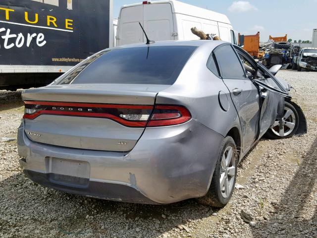 1C3CDFBB2FD129043 - 2015 DODGE DART SXT SILVER photo 4