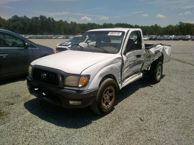 5TENL42N11Z746844 - 2001 TOYOTA TACOMA WHITE photo 2