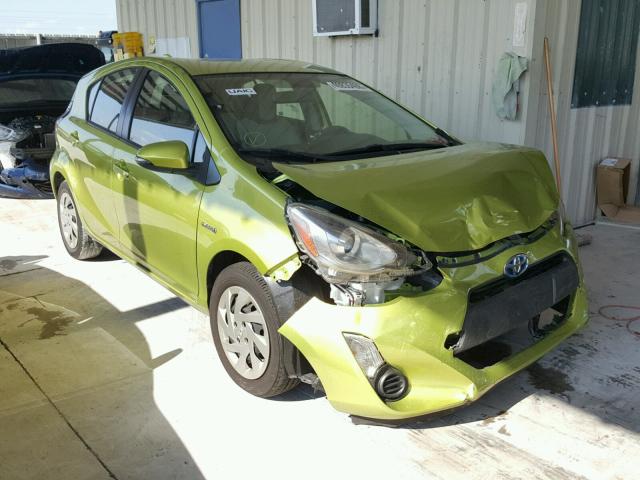 JTDKDTB36F1096774 - 2015 TOYOTA PRIUS C GREEN photo 1