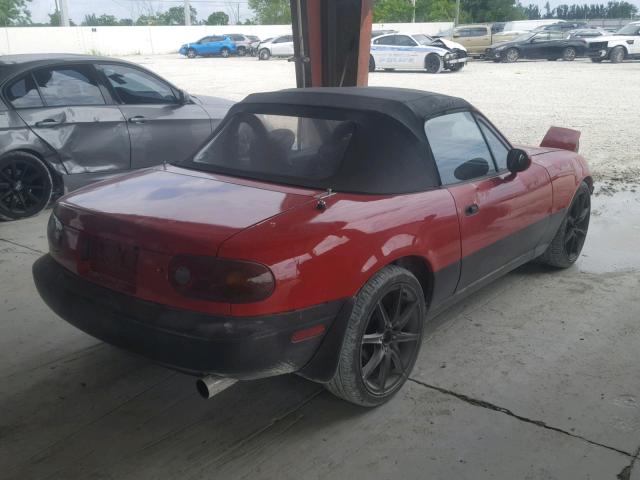 JM1NA3516N1301315 - 1992 MAZDA MX-5 MIATA RED photo 4