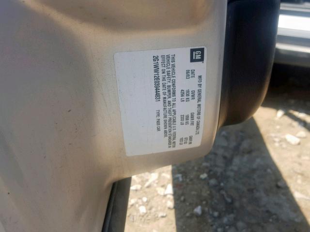 2G1WW12E039444831 - 2003 CHEVROLET MONTE CARL SILVER photo 10