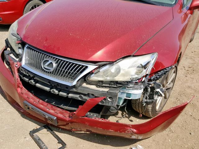 JTHCK262892028298 - 2009 LEXUS IS 250 RED photo 9