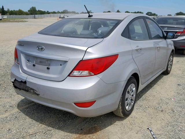 KMHCT4AE2GU096802 - 2016 HYUNDAI ACCENT SE SILVER photo 4