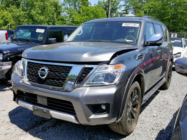 JN8AY2NE2J9731639 - 2018 NISSAN ARMADA PLA GRAY photo 2