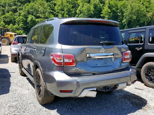 JN8AY2NE2J9731639 - 2018 NISSAN ARMADA PLA GRAY photo 3