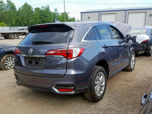 5J8TB4H58HL035475 - 2017 ACURA RDX TECHNO GRAY photo 4