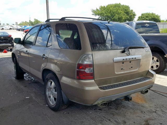 2HNYD18245H536935 - 2005 ACURA MDX GOLD photo 3