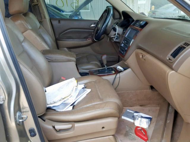 2HNYD18245H536935 - 2005 ACURA MDX GOLD photo 5