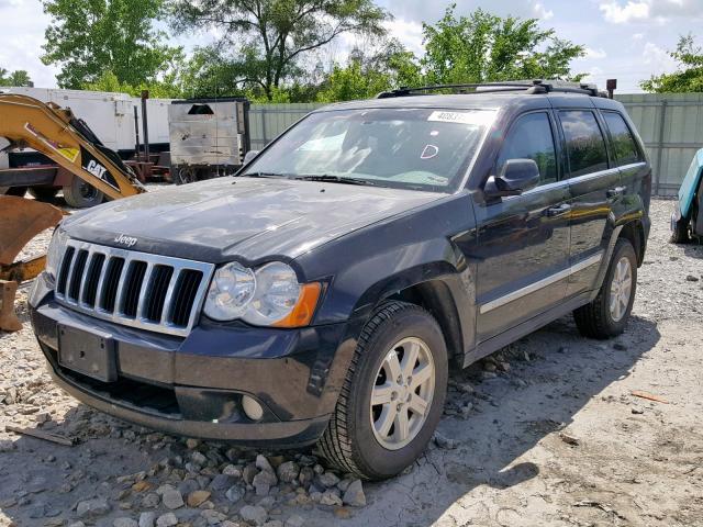 1J8HR58N58C198101 - 2008 JEEP GRAND CHER BLACK photo 2