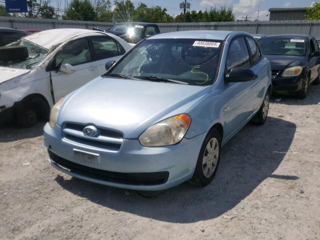 KMHCM36C17U030157 - 2007 HYUNDAI ACCENT GS BLUE photo 2