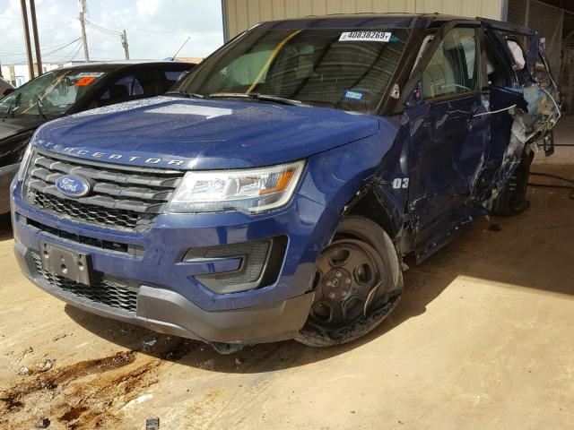 1FM5K8AT3GGB54870 - 2016 FORD EXPLORER P BLUE photo 2