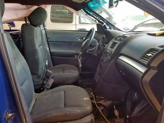 1FM5K8AT3GGB54870 - 2016 FORD EXPLORER P BLUE photo 5