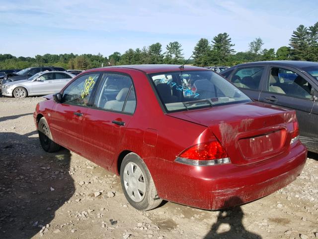 JA3AJ26E34U037430 - 2004 MITSUBISHI LANCER ES BURGUNDY photo 3