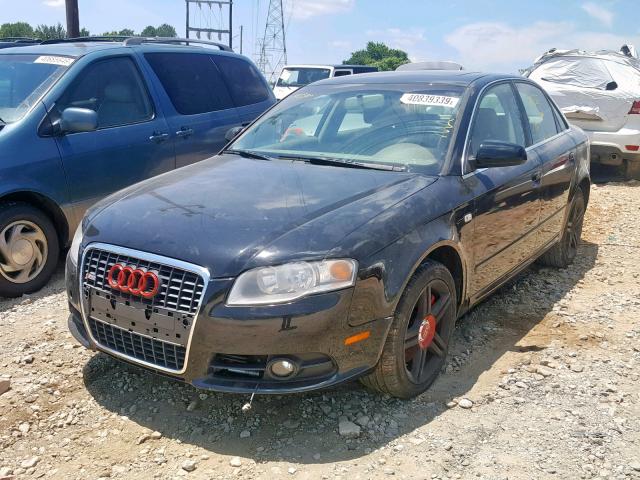 WAUAF78E28A102057 - 2008 AUDI A4 2.0T BLACK photo 2