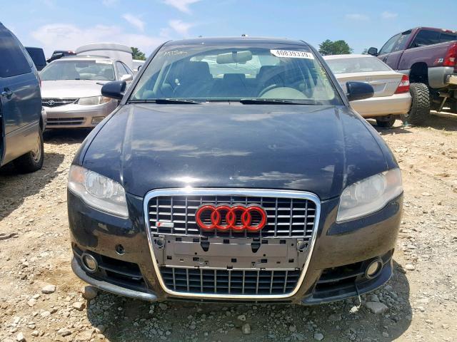 WAUAF78E28A102057 - 2008 AUDI A4 2.0T BLACK photo 9