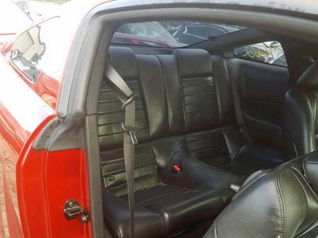 1ZVHT82H985122539 - 2008 FORD MUSTANG GT RED photo 6