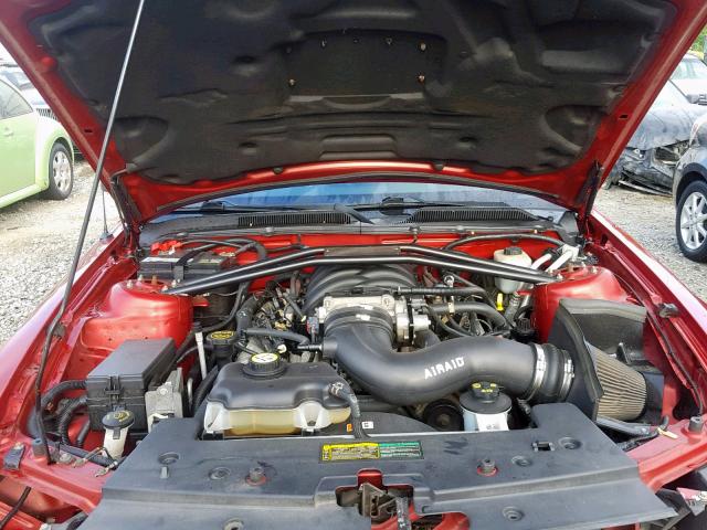 1ZVHT82H985122539 - 2008 FORD MUSTANG GT RED photo 7