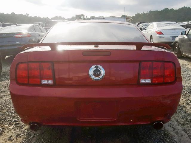 1ZVHT82H985122539 - 2008 FORD MUSTANG GT RED photo 9