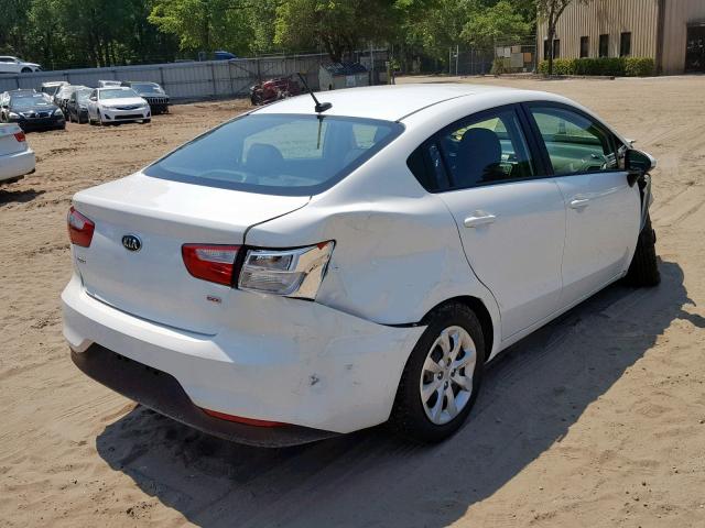 KNADM4A38G6692681 - 2016 KIA RIO LX WHITE photo 4