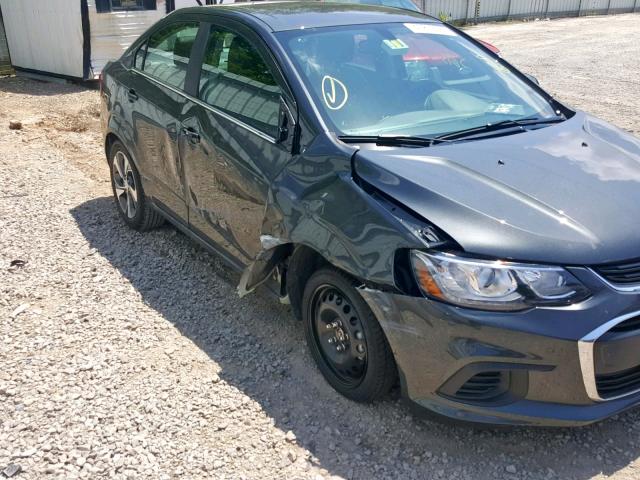 1G1JF5SB3K4123729 - 2019 CHEVROLET SONIC PREM GRAY photo 9