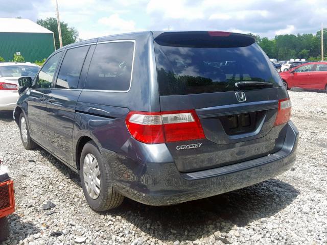 5FNRL38206B062563 - 2006 HONDA ODYSSEY LX GRAY photo 3